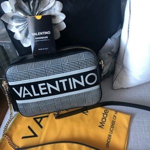 Valentino Babette Prince of Wales Leather shoulder bag